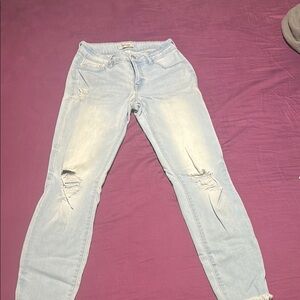 Light Blue Distressed Women's Jeans